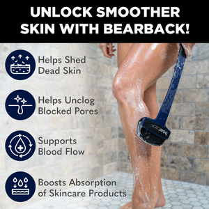 Bearback Silicone Bath & Shower Scrubber (for Back & Body)