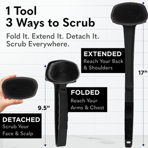 Bearback Silicone Bath & Shower Scrubber (for Back & Body)