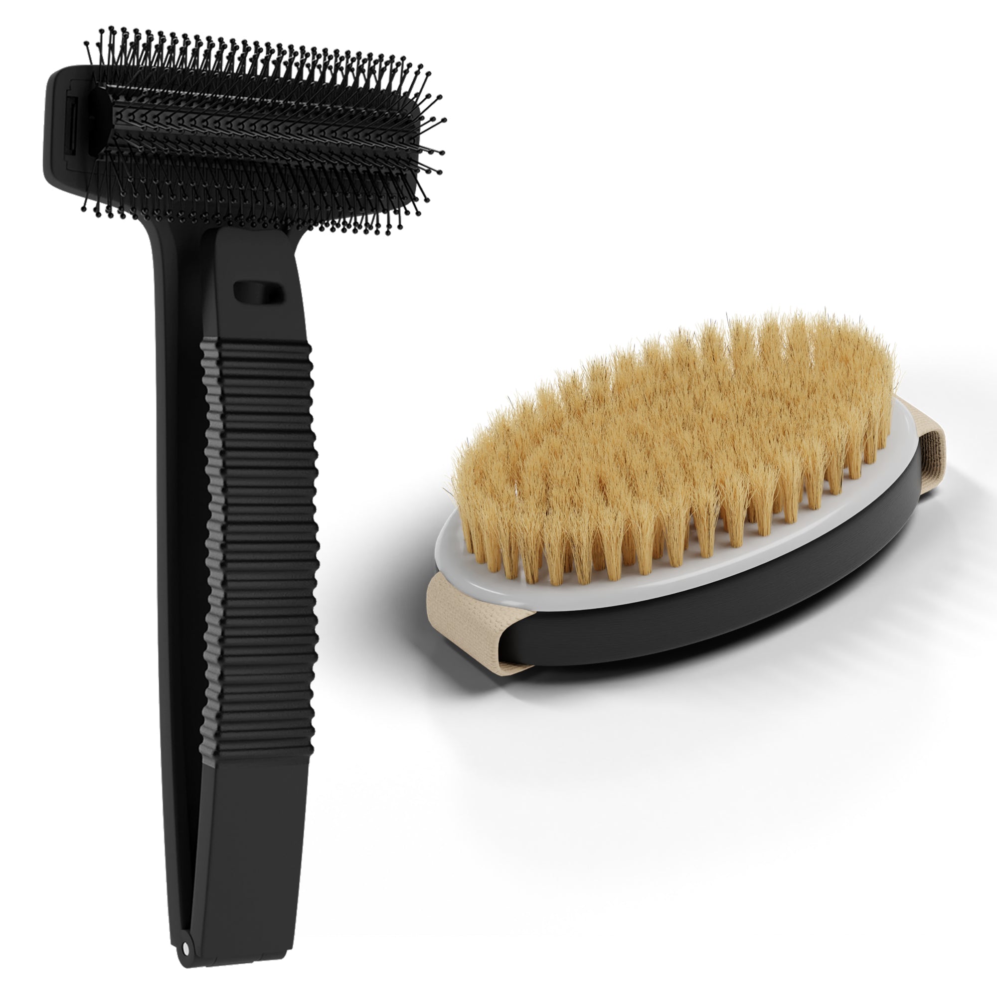 Bearback Exfoliation Essentials:  Dry Body Brush + Back & Body Scratcher