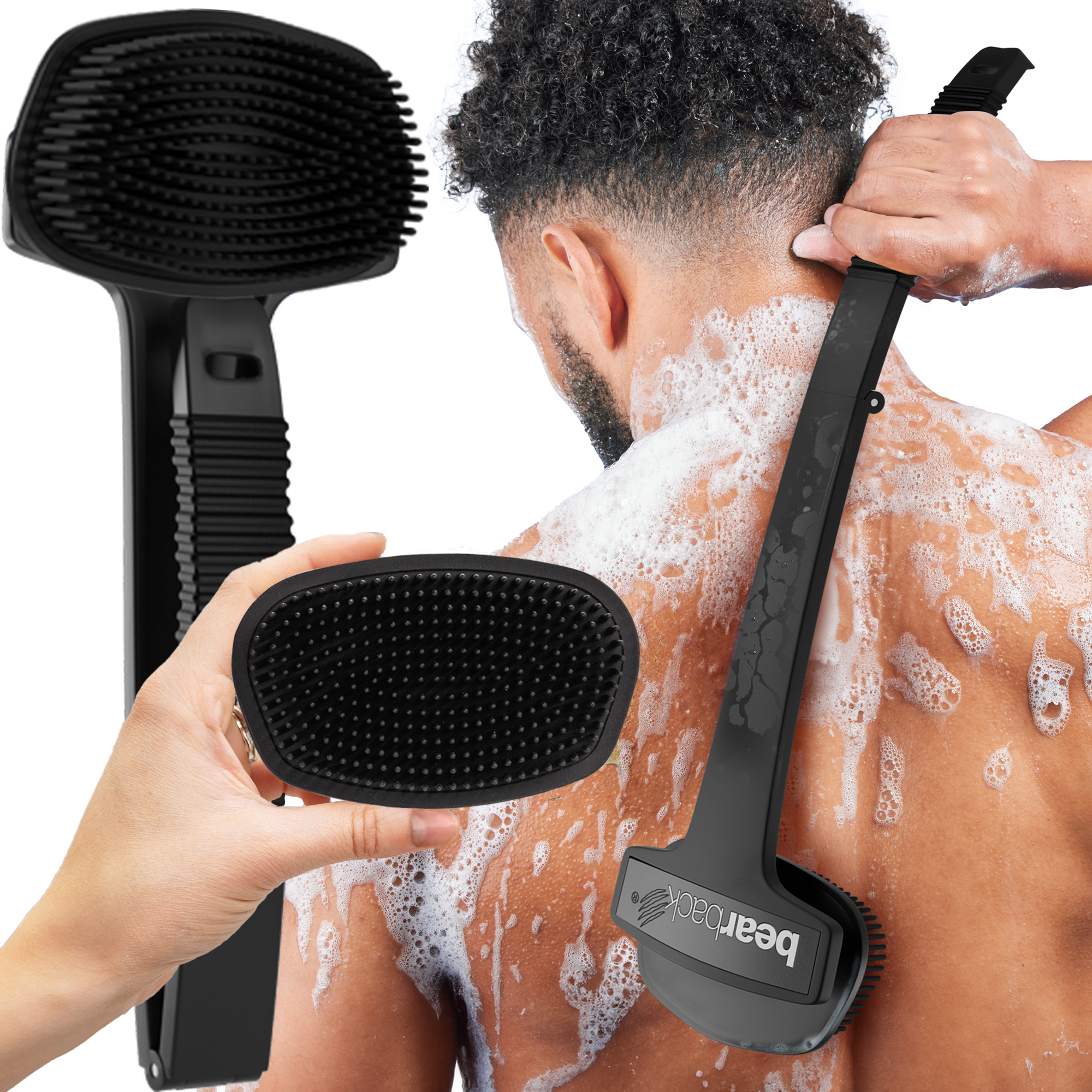 Bearback Silicone Bath & Shower Scrubber (for Back & Body)